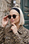 Bumble Metal Unisex Leopard Black Sunglasses - 2