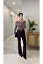 Zr Konse Bitter Brown Spanish Flared Jeans