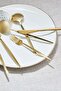 Faro 24 Pieces 6 Person Fork Spoon Knife Boxed Shiny Gold - 3