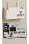 White Plexiglass Wifi Box Wall Hanging Insurance and Modem Storage Box 25X15X6 cm