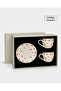 Baby Confetti Red Real Gold Gilded Polka Dot 4 Piece 2 Person Porcelain Coffee Cup Set - 4