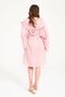 Cotton Short Hooded Muslin Women's Bathrobe Pink - 7