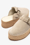 Elira Beige Suede Leather Women Espadrilles Slipper - 5
