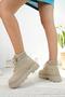 Mugo 504 Tan Suede Lace Up Women's Boots - 4