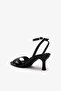 Sofia Black Leather Women's Heeled Shoes - 3