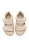 Lady Double Velcro Vegan Leather Closed Back Baby Girl Sandals Beige - 7