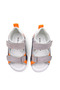 Samba Double Velcro Air Mesh Detailed Genuine Leather Baby Boy Sandals Gray - 6