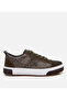 Men's Leather Khaki Printed Sports Shoes
