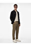 Regular Fit Cotton Pocket Gabardine Summer Trousers with Tie Waist - 2