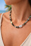 Perinayt Natural Stone Necklace with Real Pearls