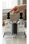Premium Glass Liquid Soap Dispenser & Detergent Dispenser Set with Stand – Double (with Sponge Holder Compartment) - 6