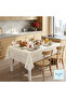 Lace Appearance Easy to Clean Liquid-Proof Non-Perforated Pvc Tablecloth - 120 X 150 Cream - 6