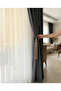 Dark Gray Velvet Msi Curtain Panel 1/3 Closely Pleated Li (V-42) (Fon Bağı Gift) - 2