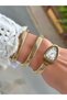 Steel Strap Women's Wristwatch with 2 Year Warranty 3 Atm Waterproof + Bracelet as a Gift - 3