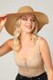 Camel Pearl Detailed Straw Women's Hat - 6