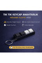 Black and White 4-Piece Keycap Key Keychain – Blue Switch Mechanical Key – Stress Reliever Keyboard Keychain - 2