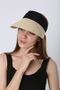 Beige Tennis Visor Straw Women's Hat - 6
