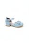 Girls' Princess Blue Colorful Shiny Little Heel Stylish Dressy Shoes - 3