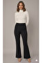 Women's Black Scuba Creepy High-Waist Spanish-Style Pants (Short-Term Launch Price) - 3
