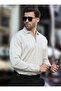 Men's Slim Fit Polo Neck Zippered Ribbed Sweater - 4001 - 6
