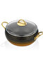 Caldora 24 cm Deep Granite Casserole Pot with Gold Handle |   Non-Stick Dowry Pot with Glass Lid |   Even Heat Dissipation - 6