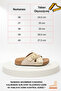 Gold Accessory Detail Buckled Orthopedic Sole Women's Slipper - 3