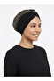 Special Design Black with Gold Sand Pattern Lined Ready-Made Hijab Hijab Evening Dress Bonnet - 4