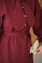 Women's Waist Tie Dress Burgundy - 5