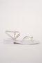 Holi̇day Gold Metal Detailed Adjustable Flip Flop K Belt I Flat Women's Sandals - 7