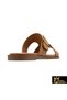 Women's Tan Genuine Leather Slipper 505320332-1 - 5