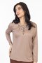 New Model 2024 Embroidered Round Neck Lycra Mother Combed Cotton Blouse 6450 - 2