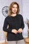 Women's New Model High Quality Round Neck Middle Age Mother Combed Cotton Blouse 6549 - 5