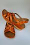 Pomegranate Flower Band Braided Genuine Leather Sandals-model: Fulya - 3