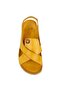 Gold-Yellow Genuine Leather Sandals - 7