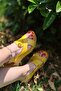 Gold-Yellow Genuine Leather Sandals