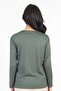 Middle Age and Above New Pattern Embroidery Embroidered Round Collar Lycra Mother Combed Cotton Blouse 6460 - 5