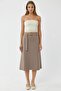 Busem High Waist Belt Detailed Midi Skirt - 7