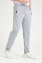 Men's Regular Fit Drawstring Waist Straight Leg Embroidery Detailed Combed Cotton Fabric Gray Sweatpants - 6