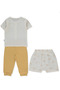 Muslin Pajama Set Without Booties 3-Piece (Pillowy) Mustard - 4