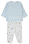 Ajurlu Pajama Set with Booties, 2 Pieces (Palm in the Sea) Blue - 2