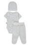 Ri̇bana Body Set 3-Piece (Happy Animal) Gray Melange - 2
