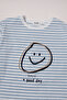 طقم شورت وافل مكون من قطعتين (مخطط) أزرق - 3