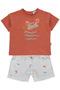 Muslin Shorts 2-Piece Set (Funny Crab) Orange