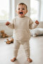 Waffle Sweat 2-Piece Set (Lacy Girl) Beige - 4