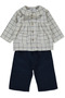 Gabardine Pants 2-Piece Suit (Festive) Ecru