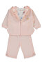 Two-Strap Hooded Cardigan 3-Piece Set (Loved) Salmon
