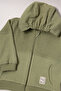 Selani̇k Hooded Cardigan 3-Piece Set (Surf) Green - 4