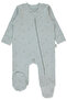 Interlock Zippered Jumpsuit with Booties (Flower Garden) Mint