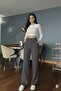 Smoke Scuba Crepe Front Pleated Palazzo Pants (limited-time launch price)