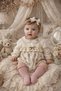 Baby Girl Floral Muslin Socks and Snap Romper Set of 2 Not Included in the Bandana Set - 6